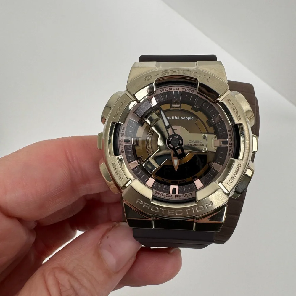 Casio G-Shock x Beautiful People GM-S110BP-5AJR Brown Analog-Digital Watch NIB